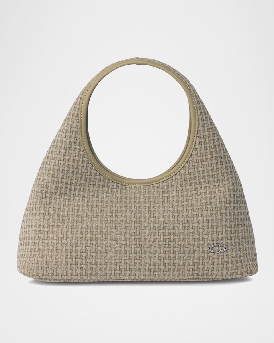 Waffle Canvas Top-Handle Bag